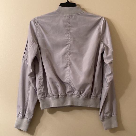 Vintage Wet Seal Satin Flight Bomber Jacket Gray Size: Small - Picture 7 of 7